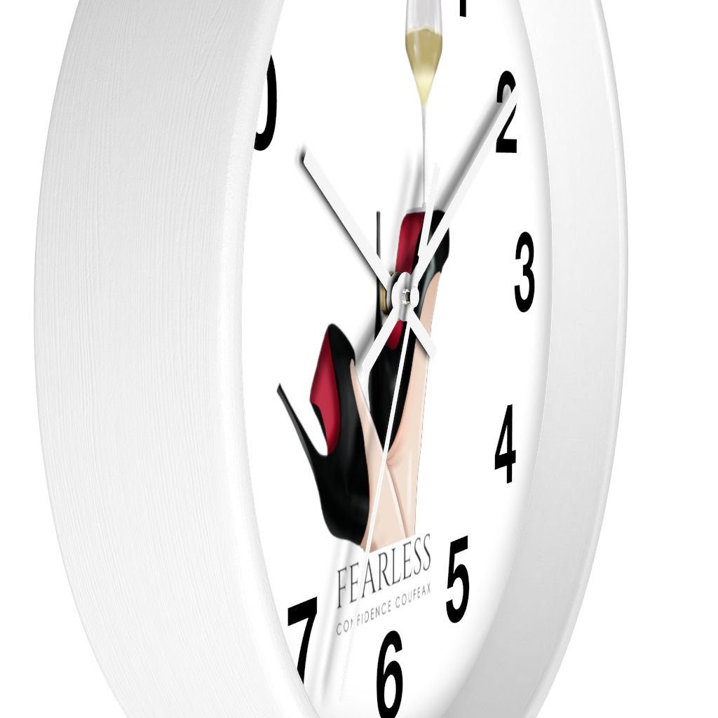 Fearless Confidence Coufeaux Wine Glass High Heels  Wall clock - Fearless Confidence Coufeax™