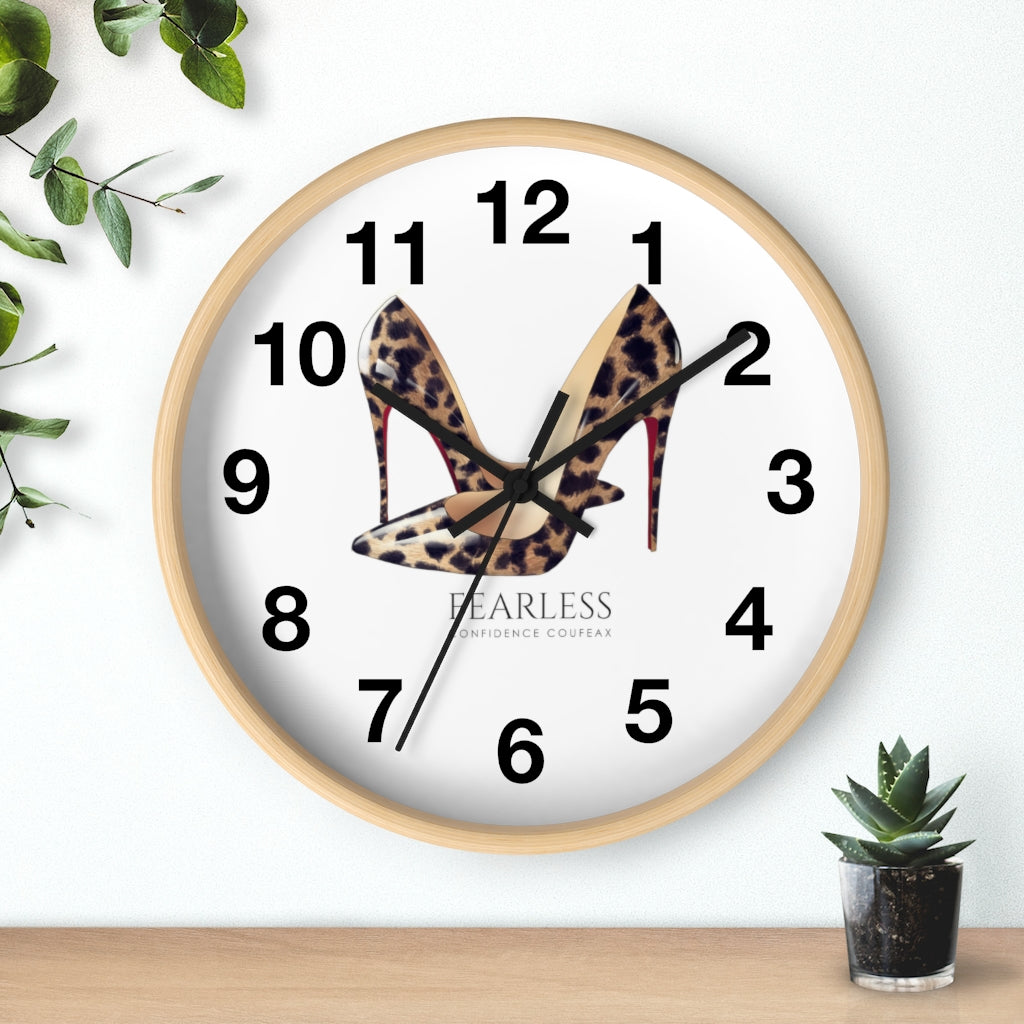 Fearless Confidence Coufeaux Leopard Heels  Wall clock - Fearless Confidence Coufeax™