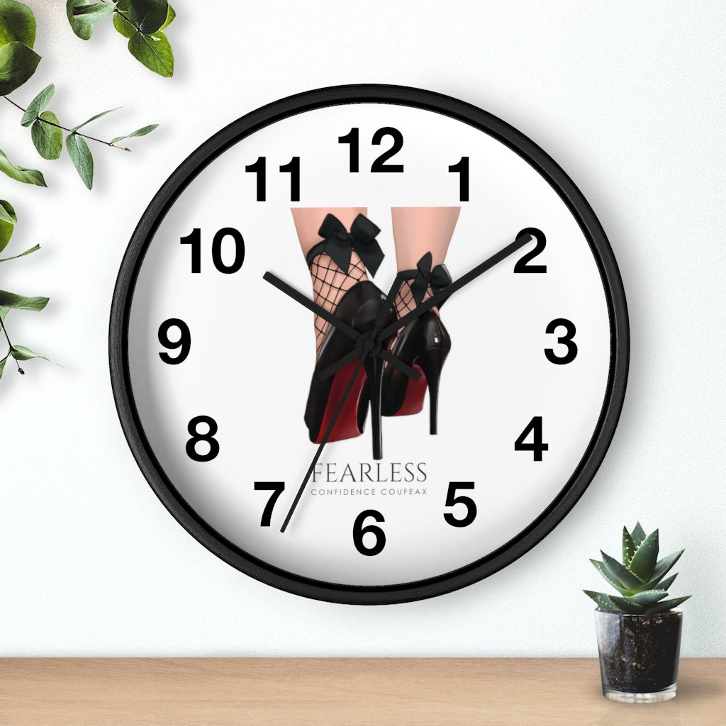 Fearless Confidence Coufeaux Heels & Stockings & Bow Wall clock - Fearless Confidence Coufeax™