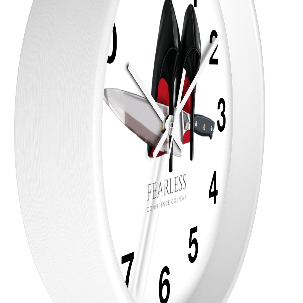 Fearless Confidence Coufeaux Heels & Kitchen Knife Wall clock - Fearless Confidence Coufeax™