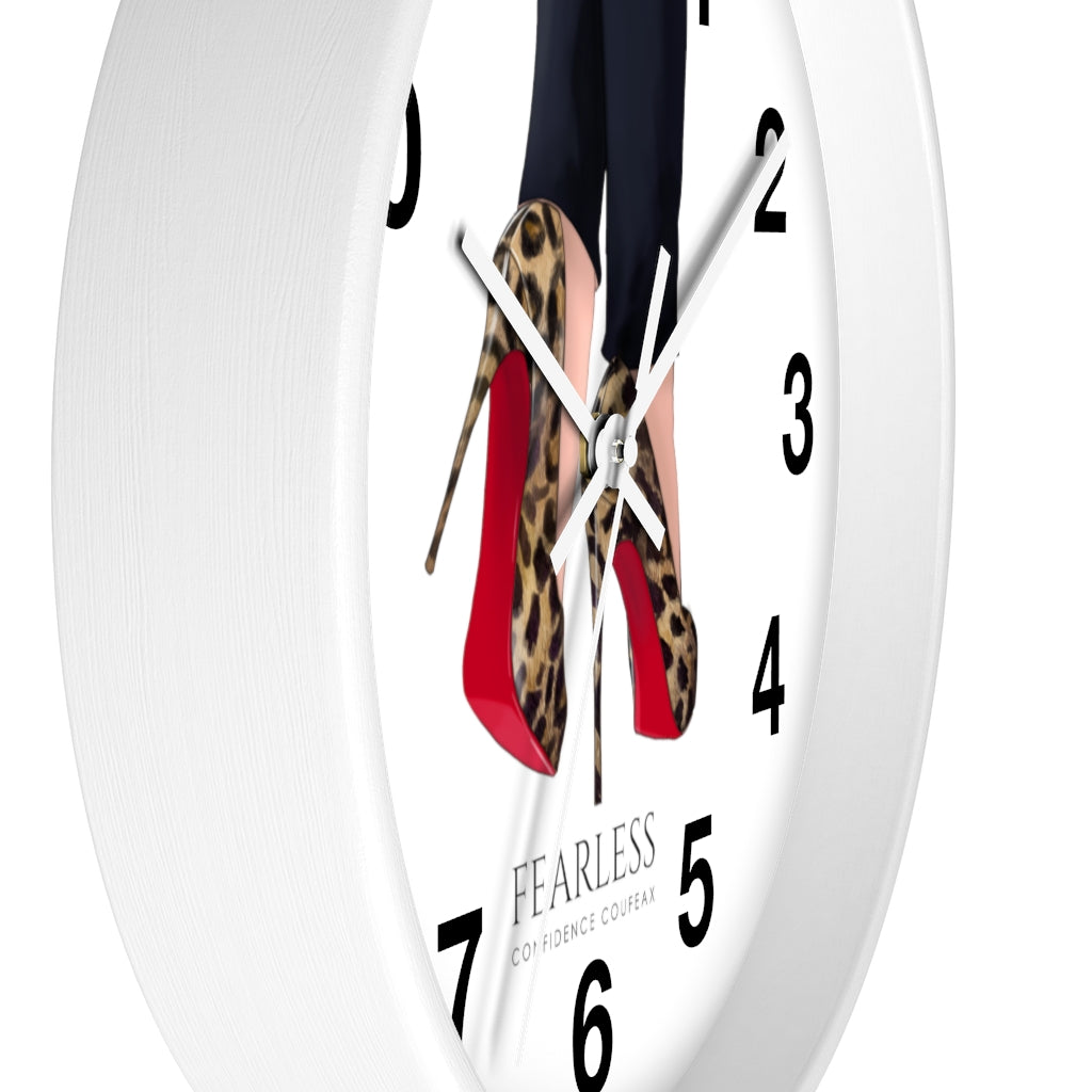 Fearless Confidence Coufeaux  Leopard High Heels  Wall clock - Fearless Confidence Coufeax™