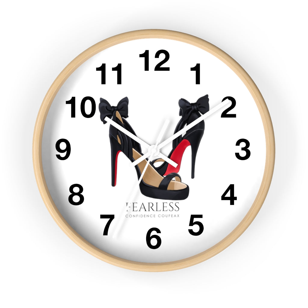 Fearless Confidence Coufeaux  Bows & Heels  Wall clock - Fearless Confidence Coufeax™