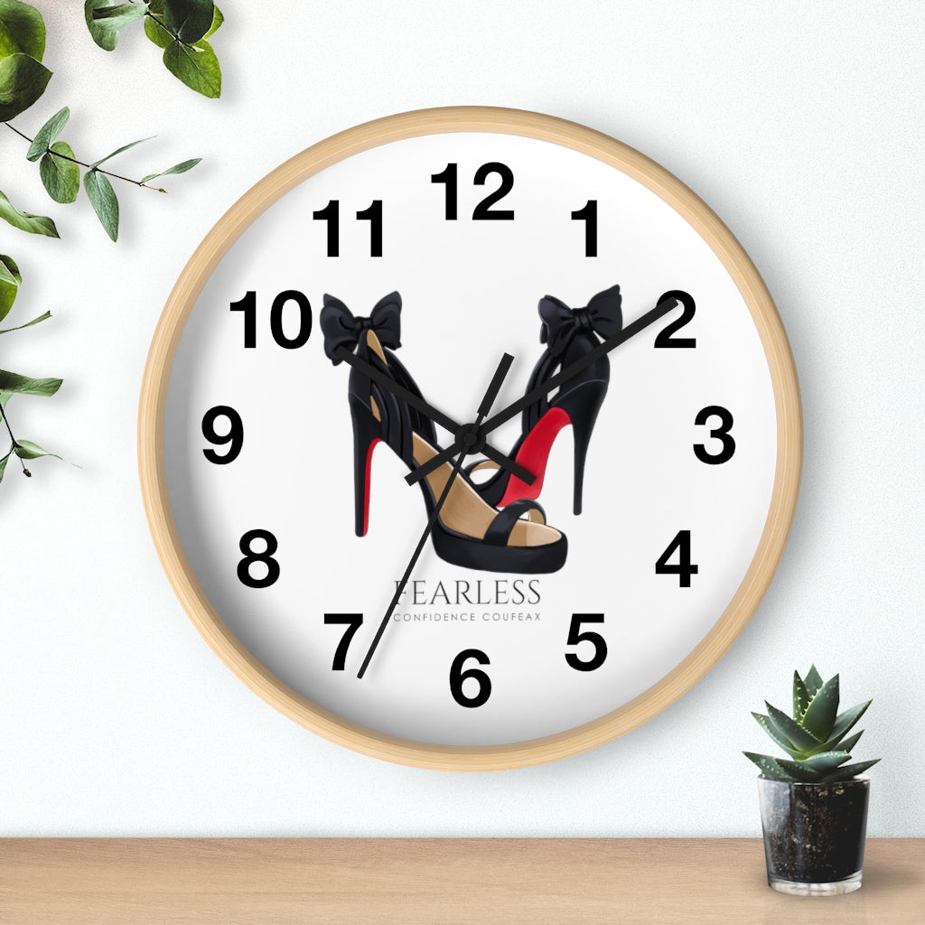 Fearless Confidence Coufeaux  Bows & Heels  Wall clock - Fearless Confidence Coufeax™