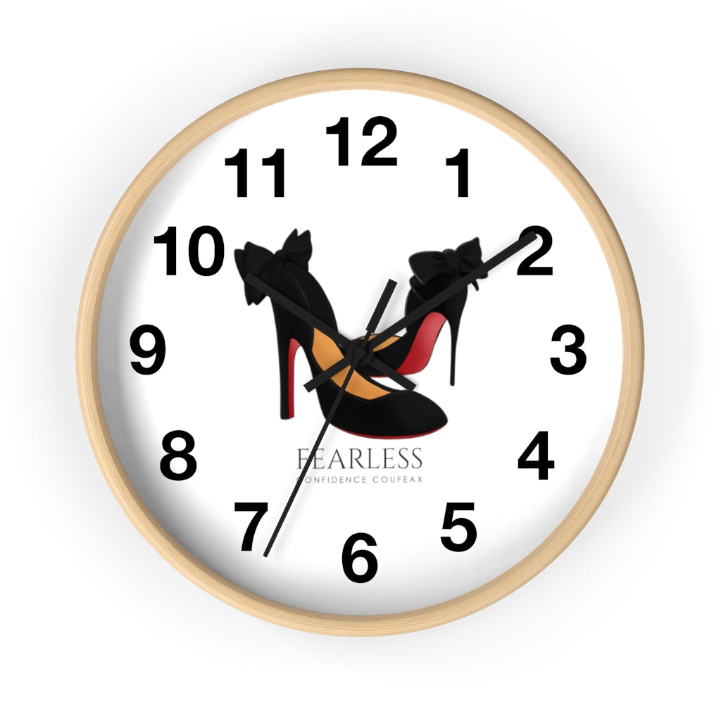 Fearless Confidence Coufeaux High Heels & Bows  Wall clock - Fearless Confidence Coufeax™