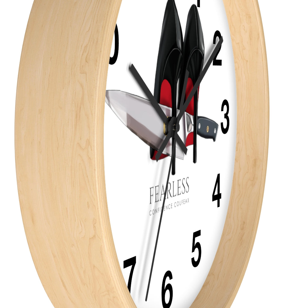 Fearless Confidence Coufeaux Heels & Kitchen Knife Wall clock - Fearless Confidence Coufeax™