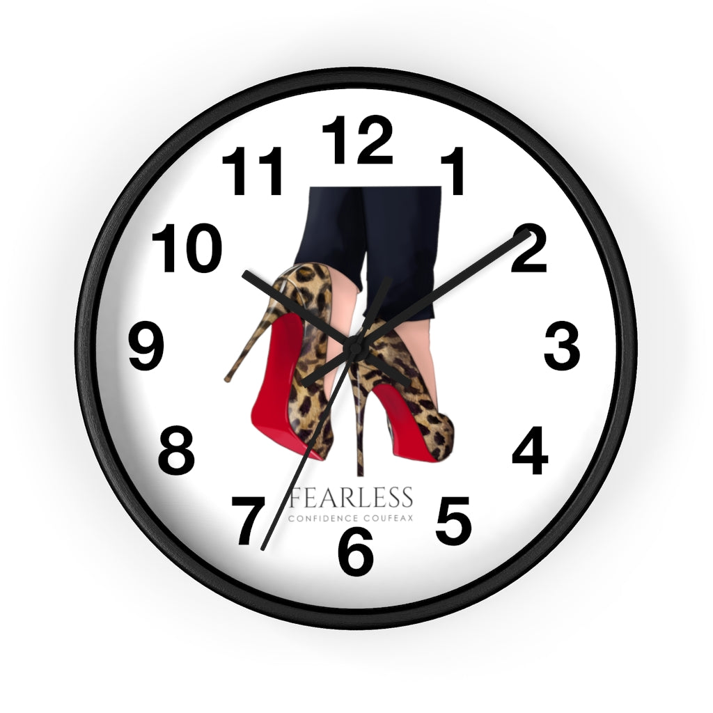 Fearless Confidence Coufeaux  Leopard High Heels  Wall clock - Fearless Confidence Coufeax™