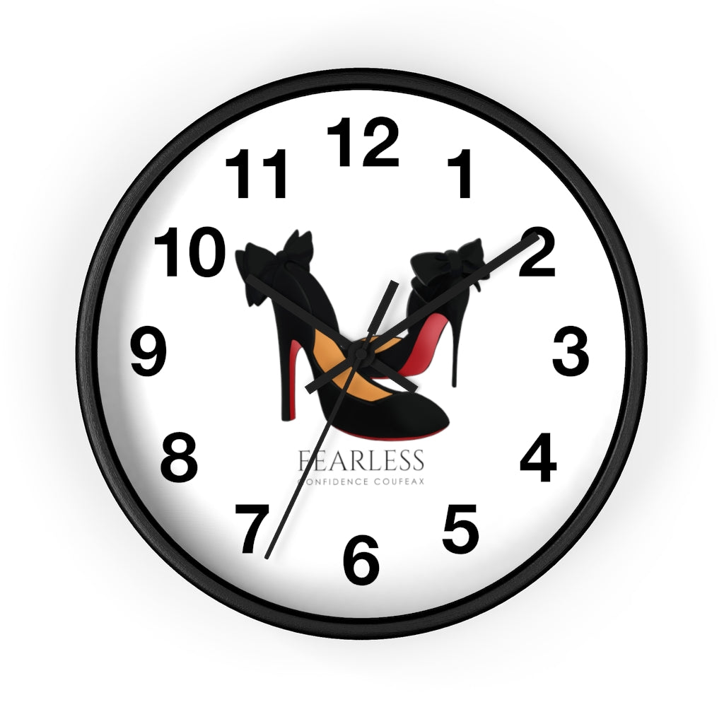 Fearless Confidence Coufeaux High Heels & Bows  Wall clock - Fearless Confidence Coufeax™