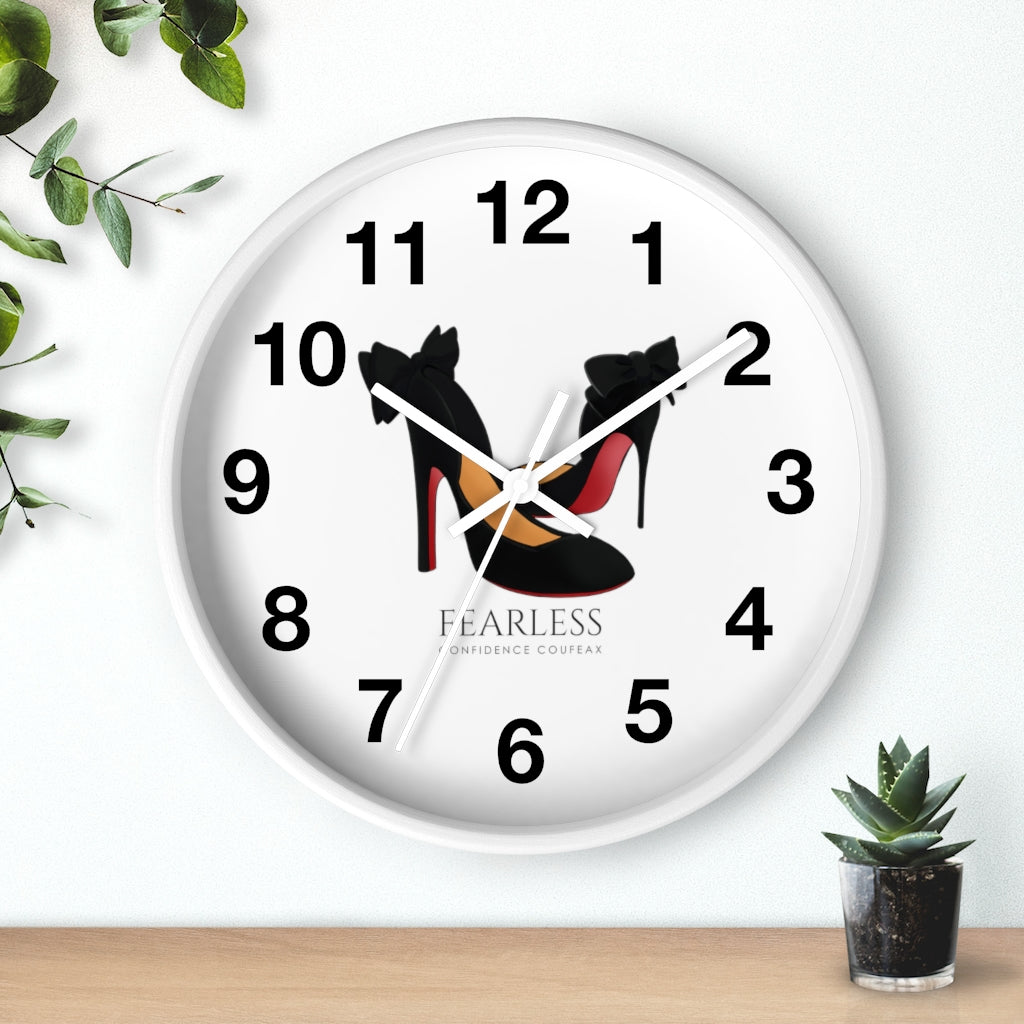 Fearless Confidence Coufeaux High Heels & Bows  Wall clock - Fearless Confidence Coufeax™