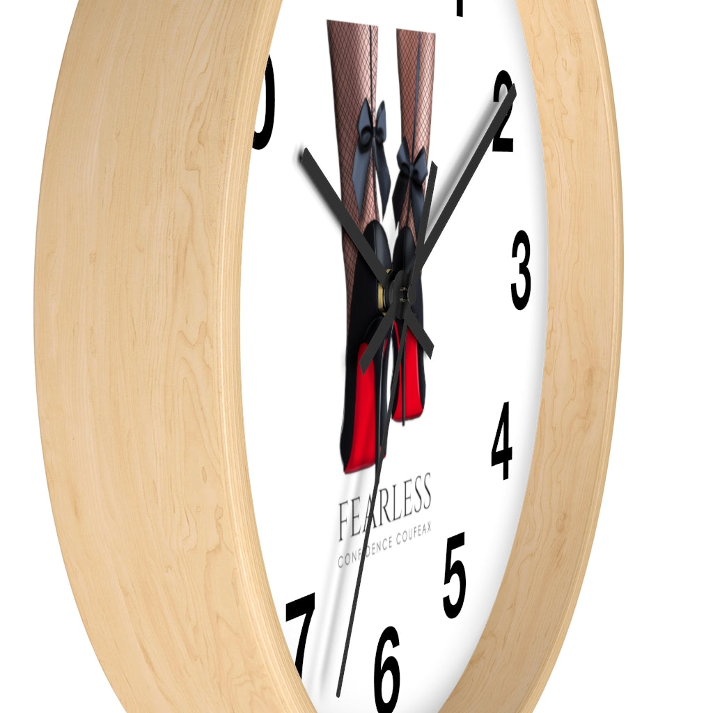 Fearless Confidence Coufeaux Red Bottoms & Bow Wall clock - Fearless Confidence Coufeax™