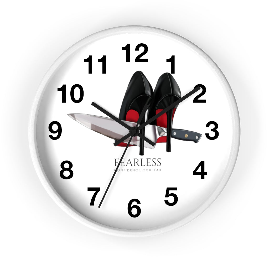 Fearless Confidence Coufeaux Heels & Kitchen Knife Wall clock - Fearless Confidence Coufeax™