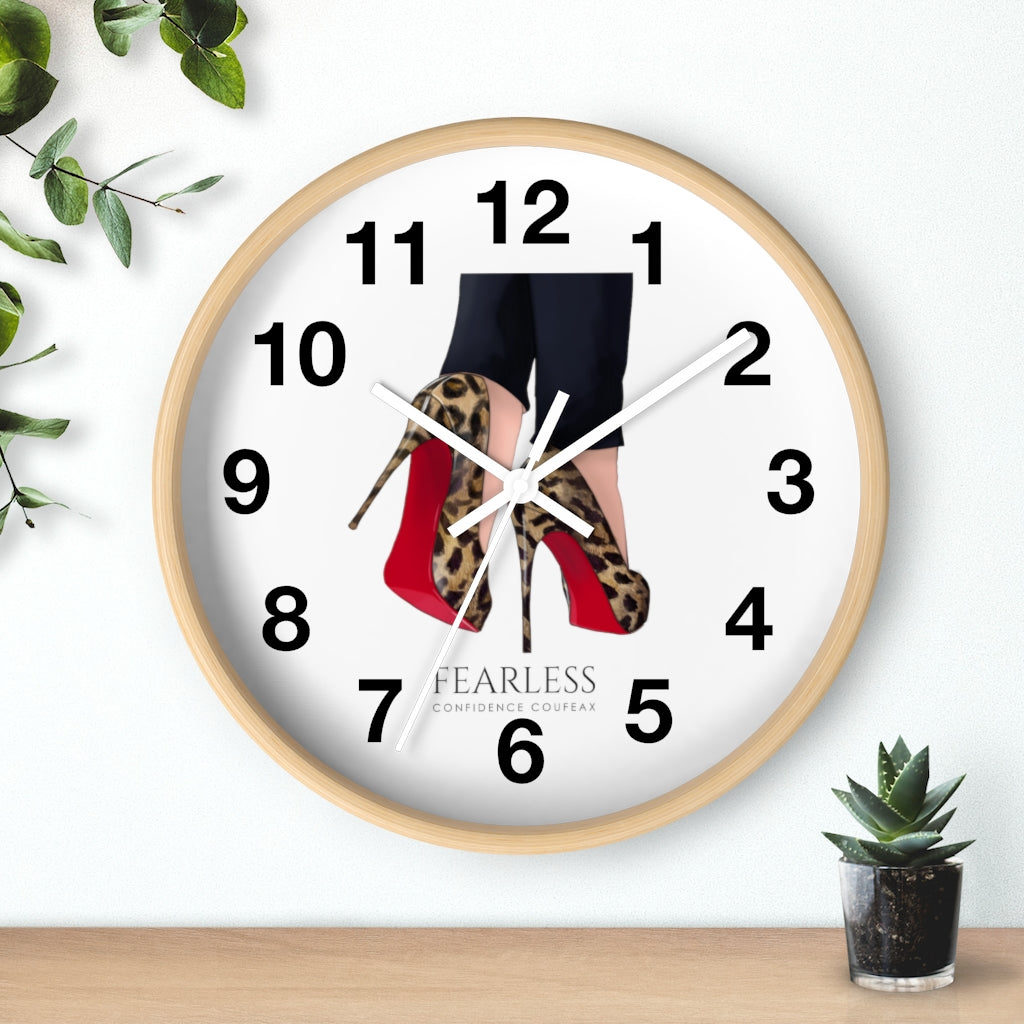 Fearless Confidence Coufeaux  Leopard High Heels  Wall clock - Fearless Confidence Coufeax™