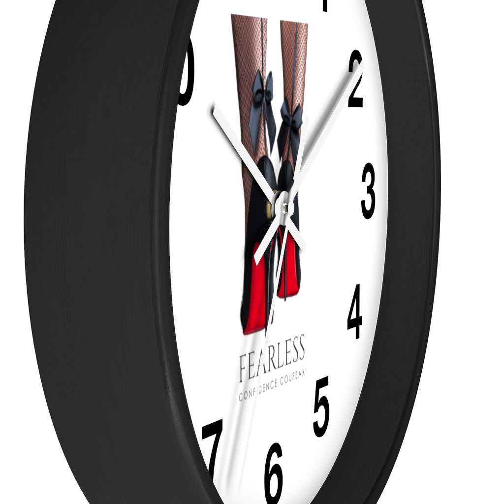 Fearless Confidence Coufeaux Red Bottoms & Bow Wall clock - Fearless Confidence Coufeax™