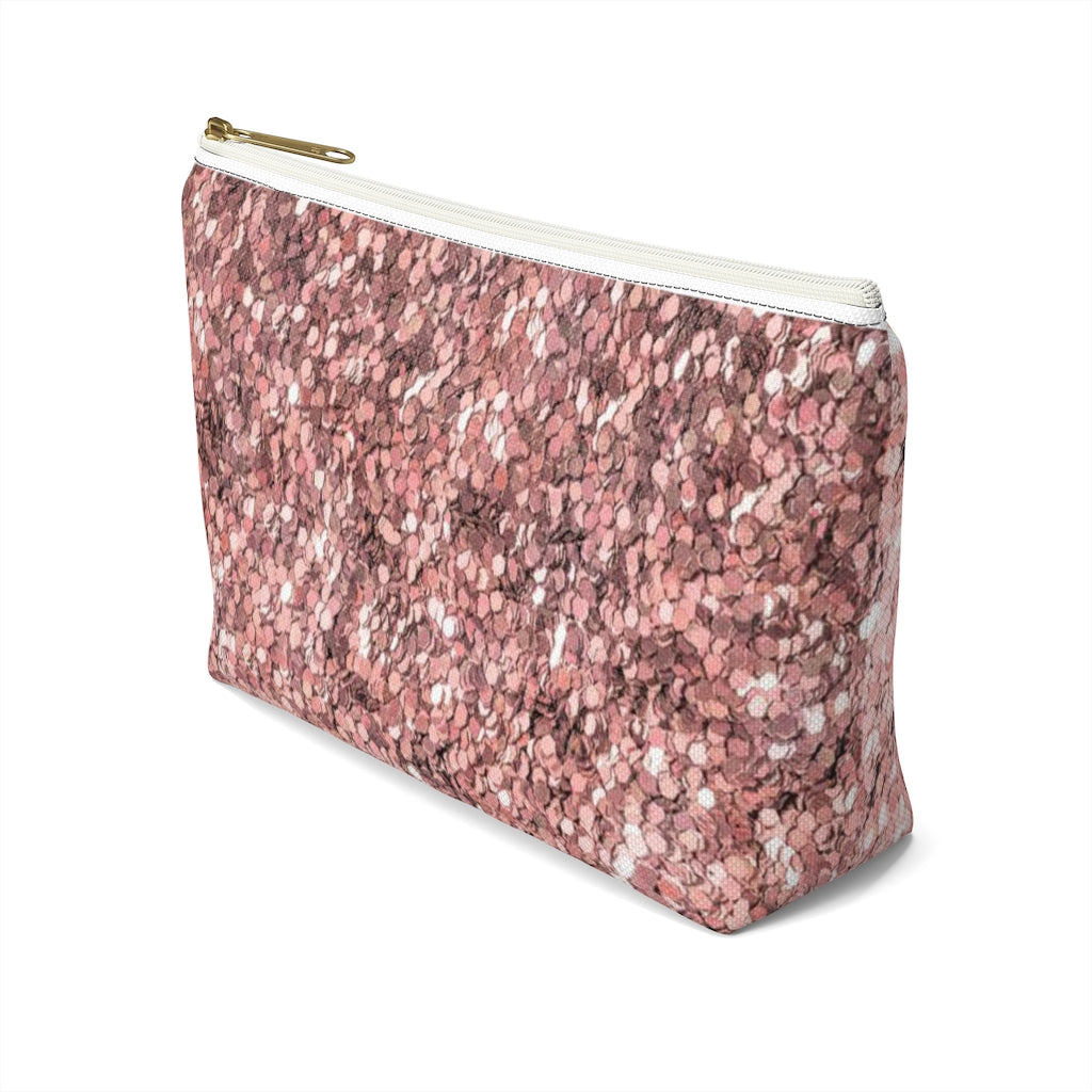 Rose Gold Accessory Pouch w T-bottom - Fearless Confidence Coufeax™