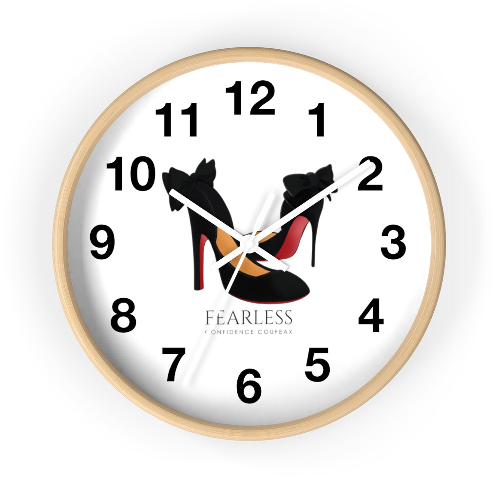 Fearless Confidence Coufeaux High Heels & Bows  Wall clock - Fearless Confidence Coufeax™