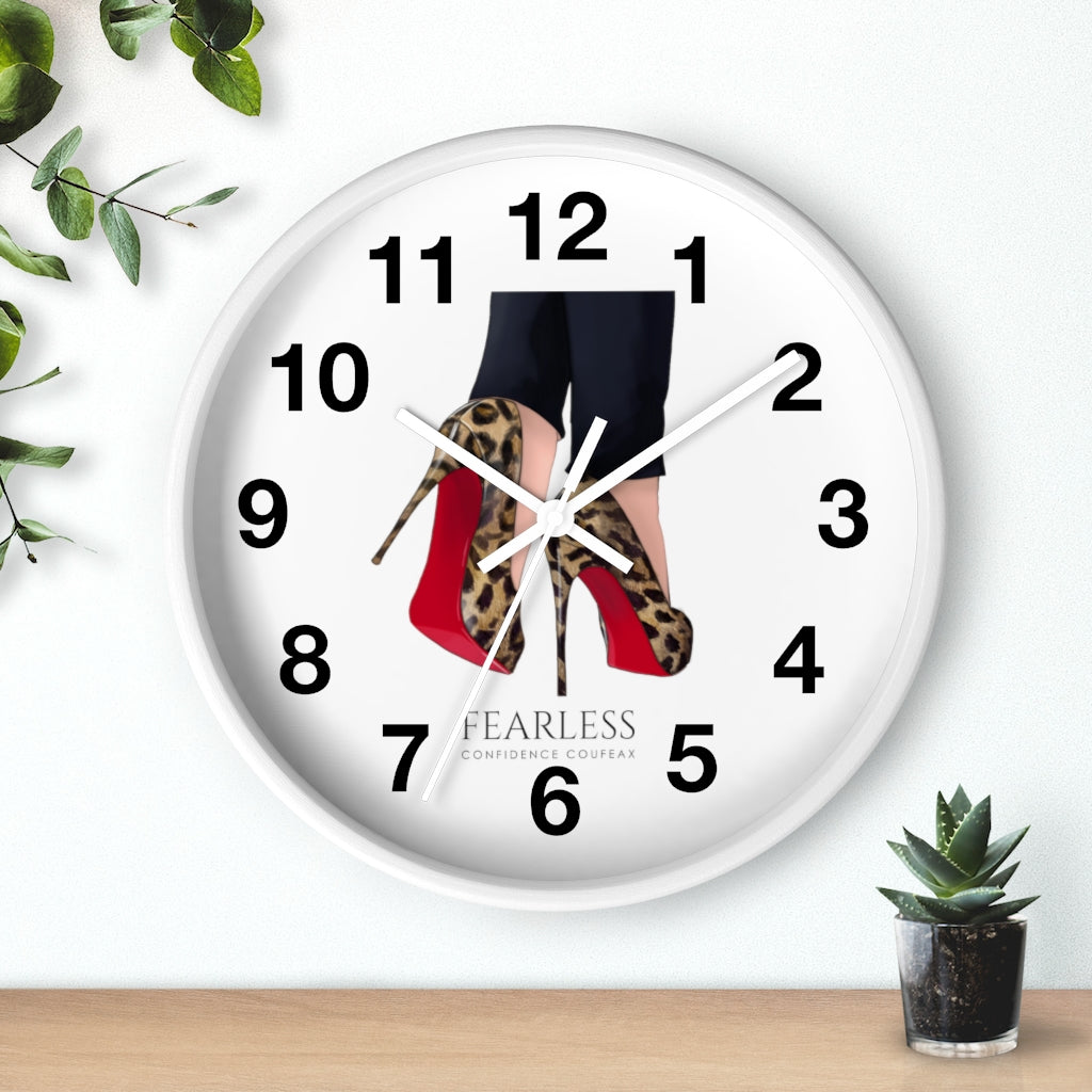 Fearless Confidence Coufeaux  Leopard High Heels  Wall clock - Fearless Confidence Coufeax™