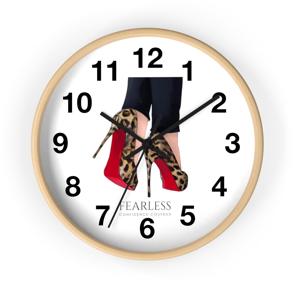 Fearless Confidence Coufeaux  Leopard High Heels  Wall clock - Fearless Confidence Coufeax™