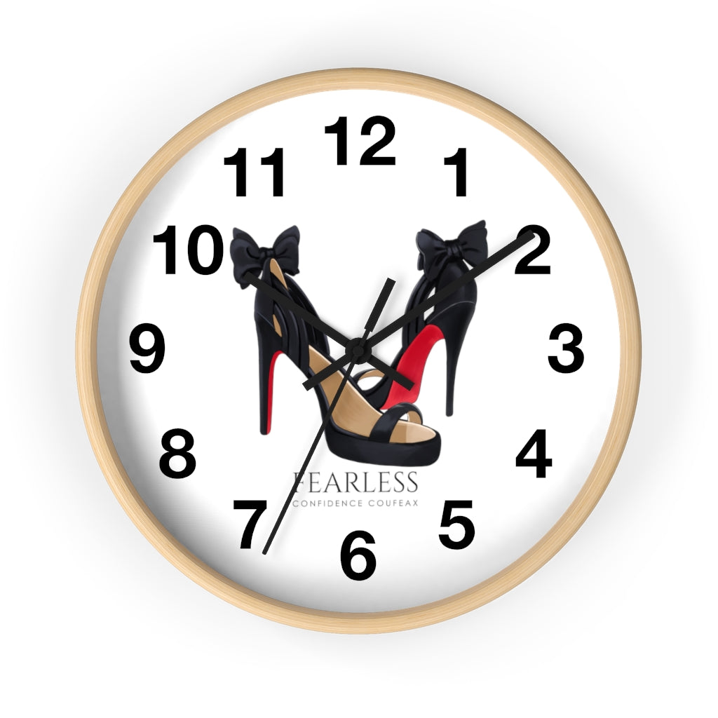 Fearless Confidence Coufeaux  Bows & Heels  Wall clock - Fearless Confidence Coufeax™