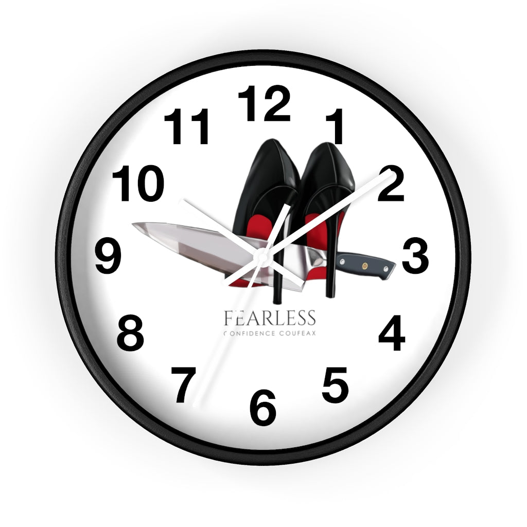 Fearless Confidence Coufeaux Heels & Kitchen Knife Wall clock - Fearless Confidence Coufeax™