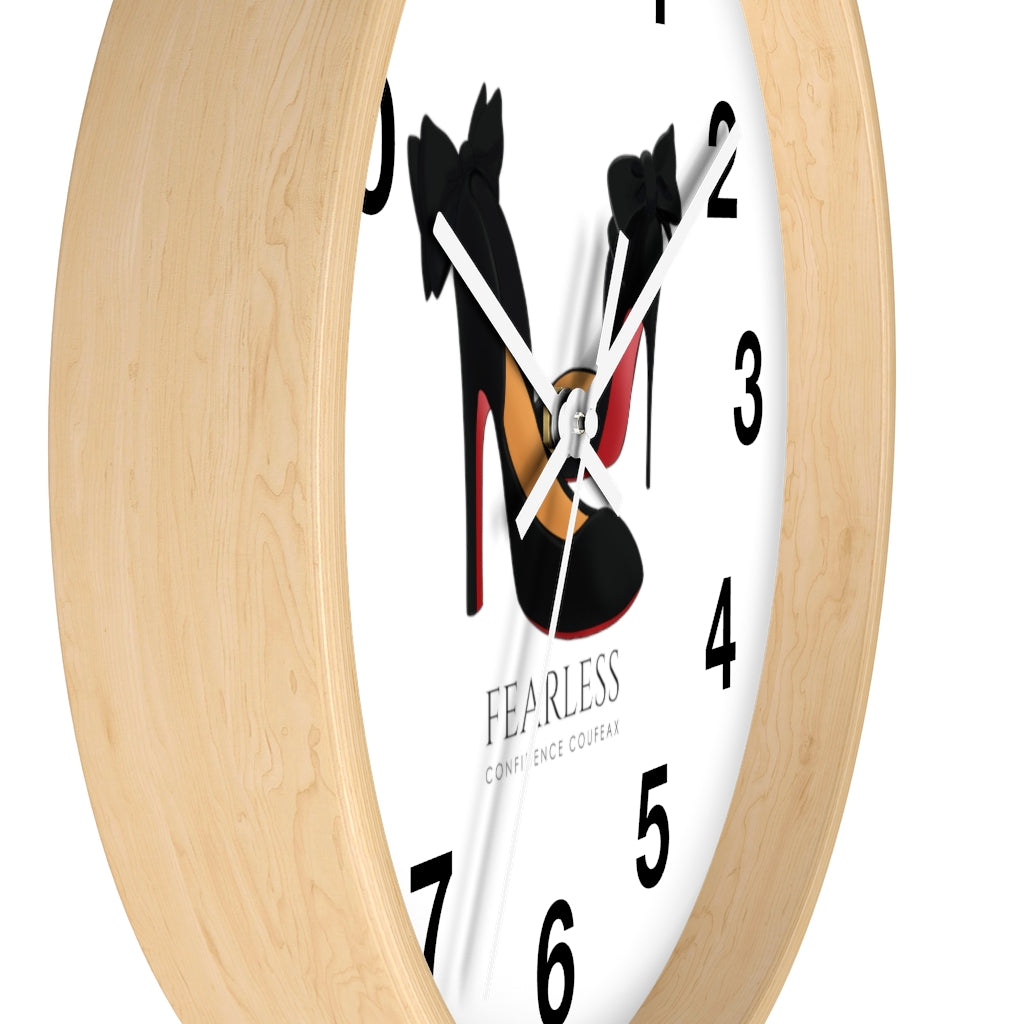 Fearless Confidence Coufeaux High Heels & Bows  Wall clock - Fearless Confidence Coufeax™