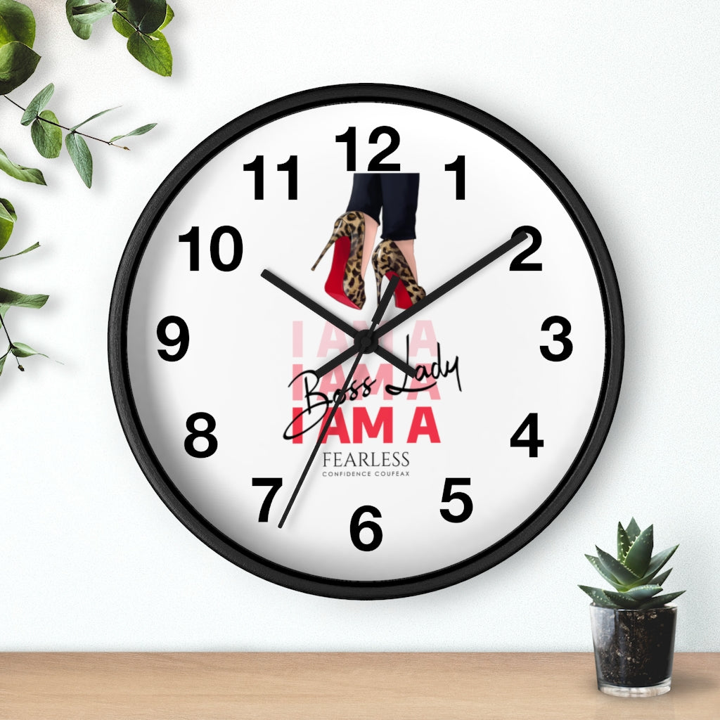 I'm A Boss Lady  Fearless Confidence Coufeaux  Wall clock - Fearless Confidence Coufeax™