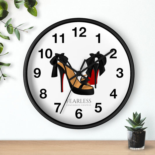 Fearless Confidence Coufeaux Bow w/High Heels  Wall clock - Fearless Confidence Coufeax™