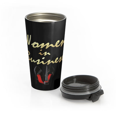 WOMAN IN BUSINESS Stainless Steel Travel Mug - Fearless Confidence Coufeax™
