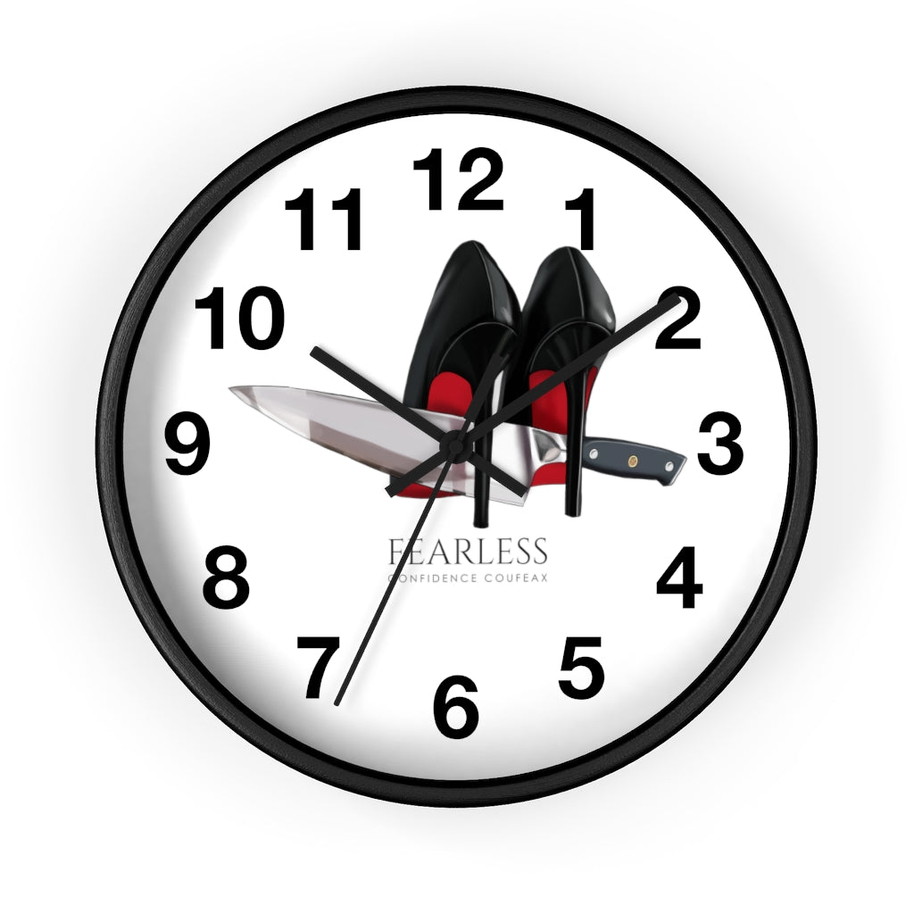 Fearless Confidence Coufeaux Heels & Kitchen Knife Wall clock - Fearless Confidence Coufeax™