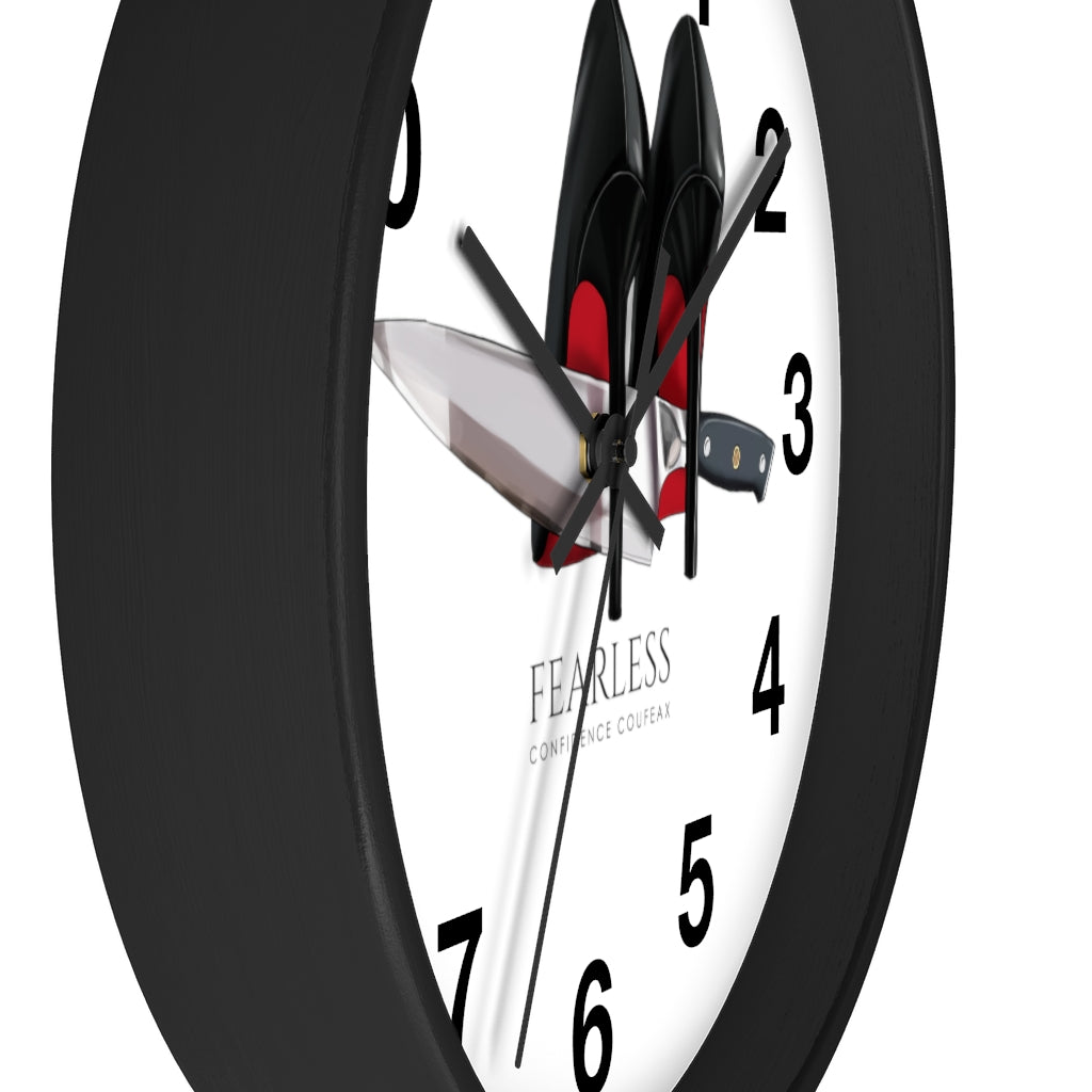 Fearless Confidence Coufeaux Heels & Kitchen Knife Wall clock - Fearless Confidence Coufeax™