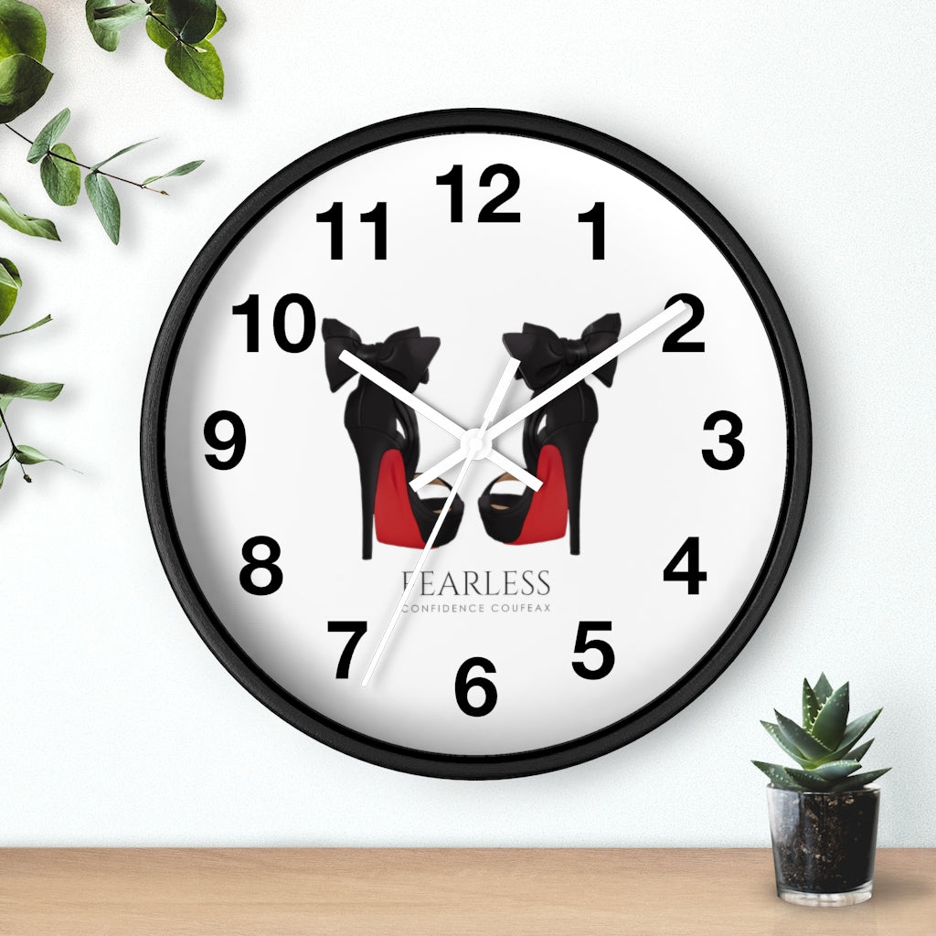 Fearless Confidence Coufeaux Heels &  Bow Wall clock