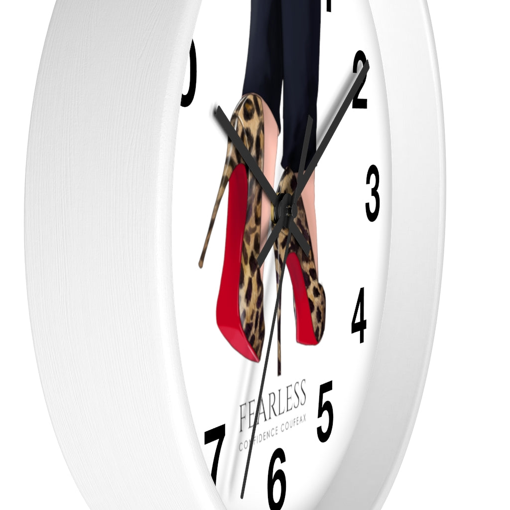 Fearless Confidence Coufeaux  Leopard High Heels  Wall clock - Fearless Confidence Coufeax™