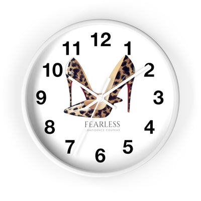 Fearless Confidence Coufeaux Leopard Heels  Wall clock - Fearless Confidence Coufeax™