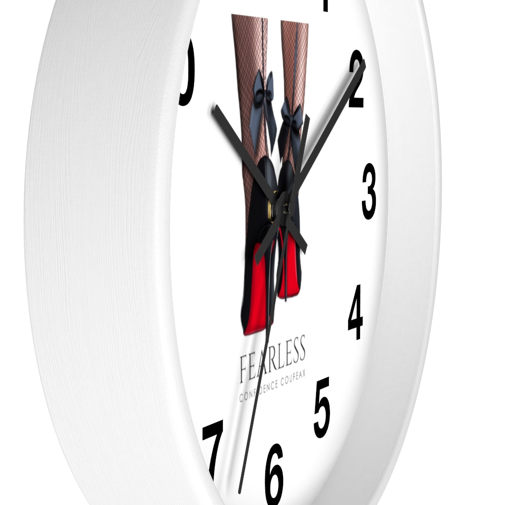 Fearless Confidence Coufeaux Red Bottoms & Bow Wall clock - Fearless Confidence Coufeax™