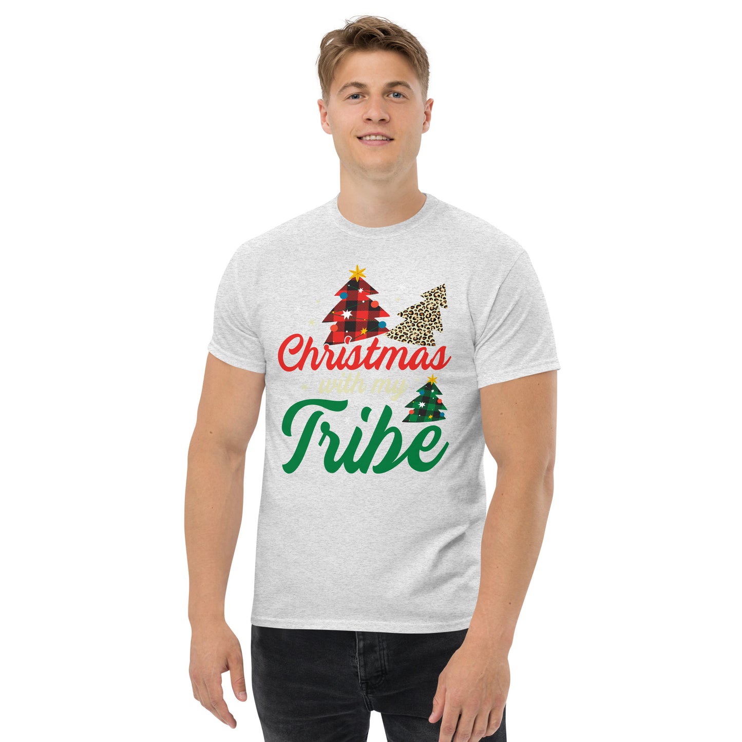 Christmas With My Tribe Men's classic tee - Fearless Confidence Coufeax™