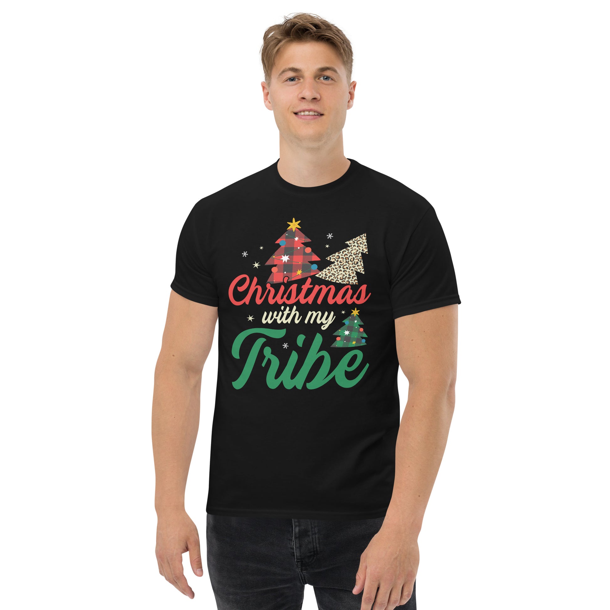 Christmas With My Tribe Men's classic tee - Fearless Confidence Coufeax™