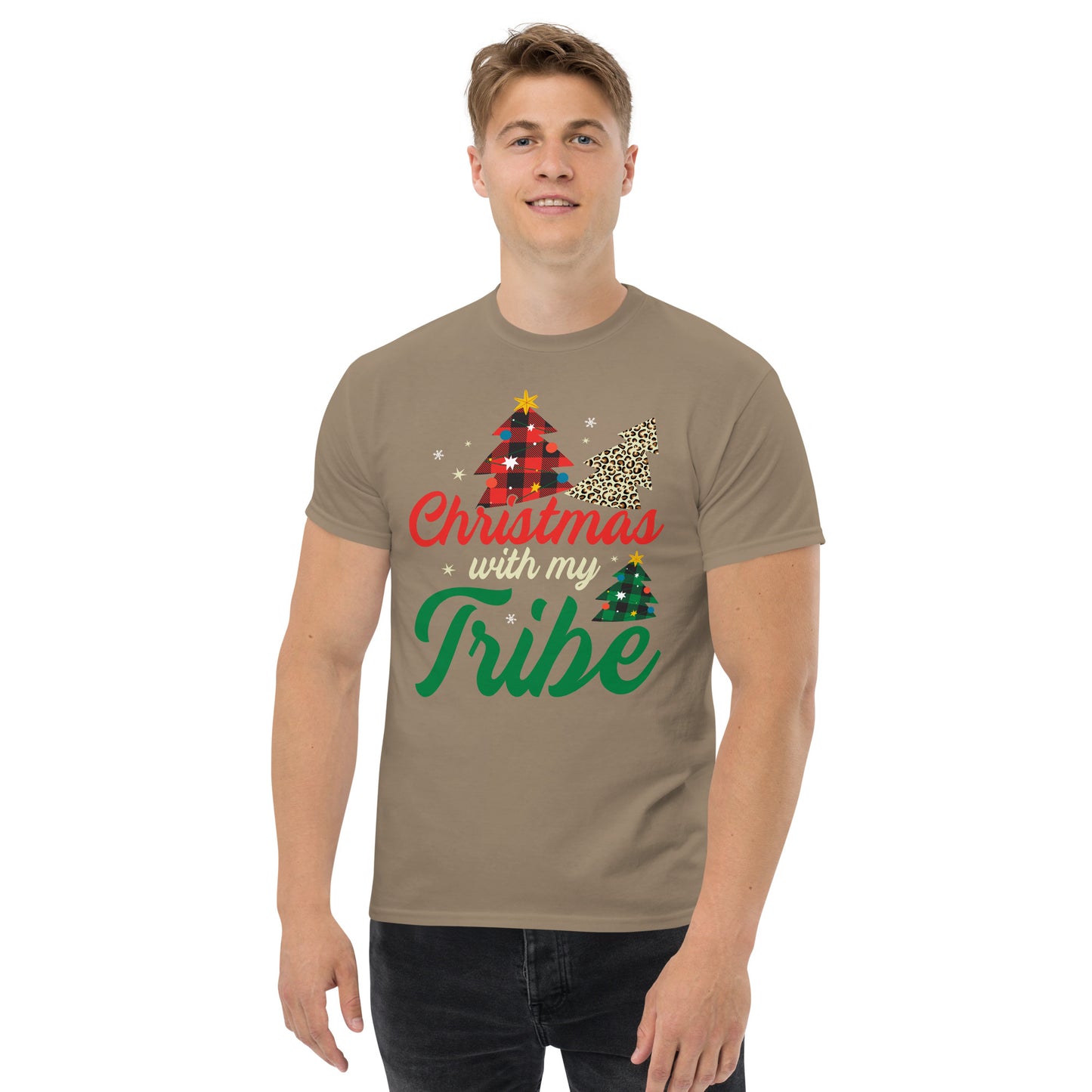 Christmas With My Tribe Men's classic tee - Fearless Confidence Coufeax™