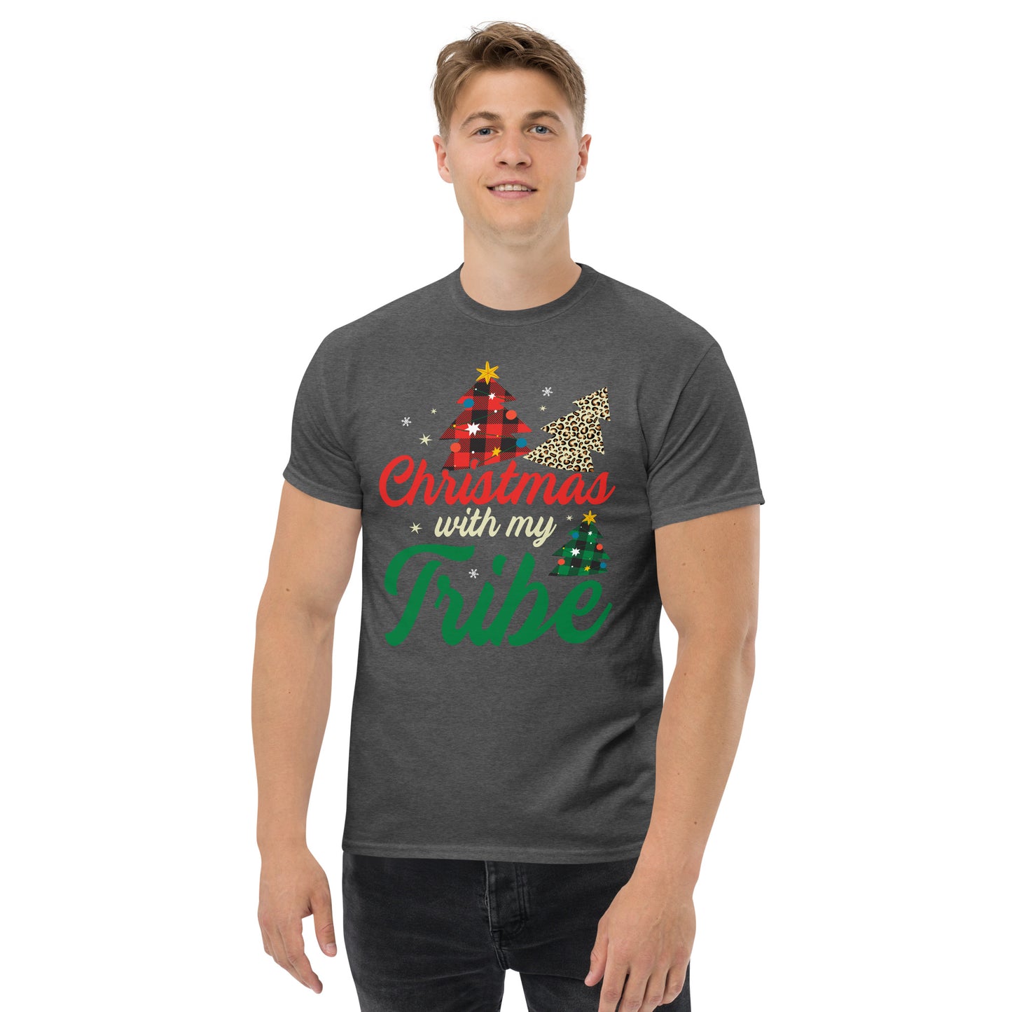 Christmas With My Tribe Men's classic tee - Fearless Confidence Coufeax™