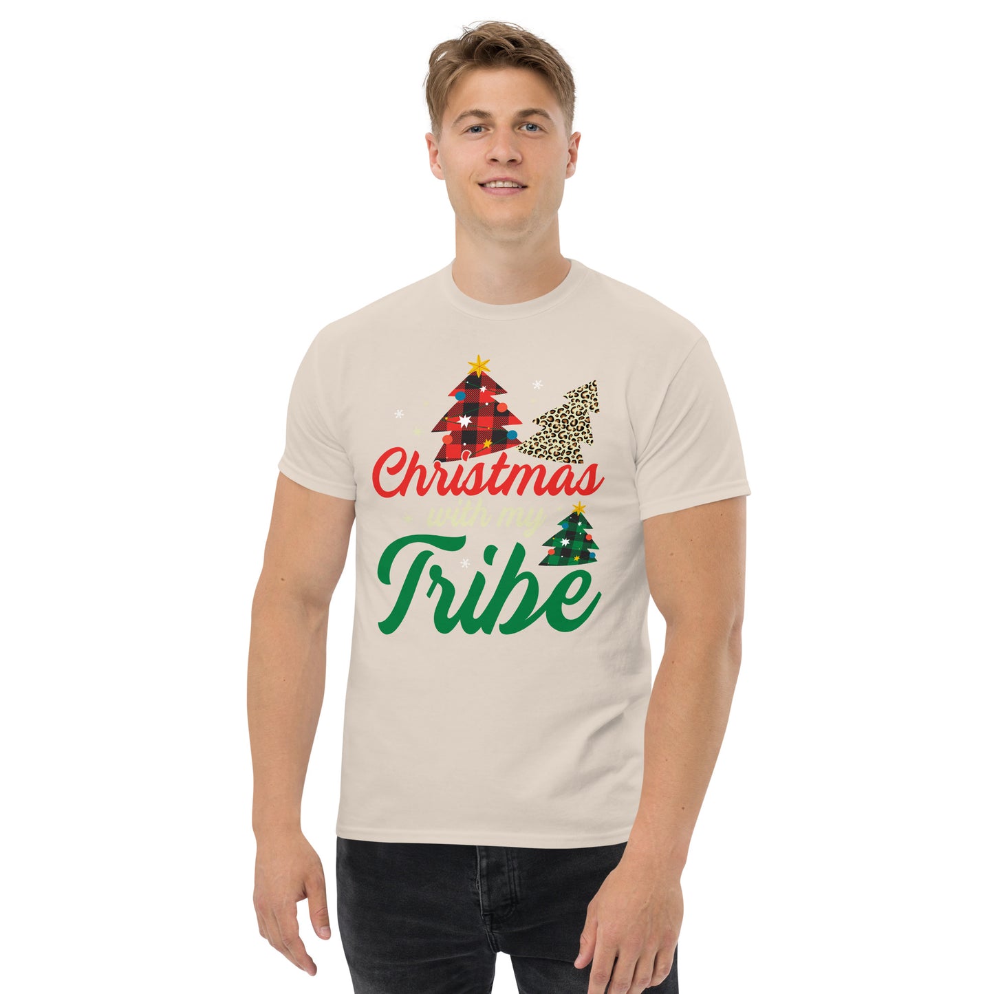 Christmas With My Tribe Men's classic tee - Fearless Confidence Coufeax™