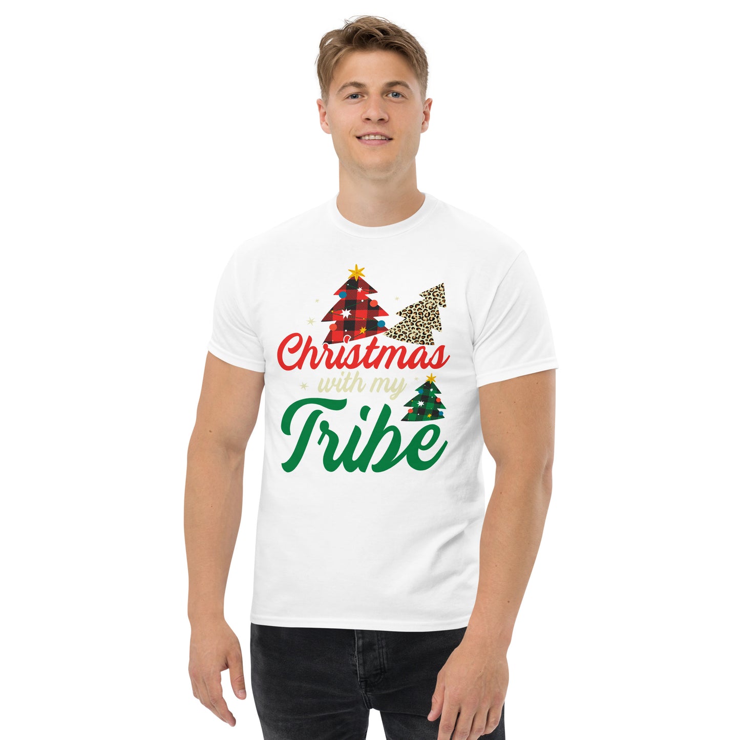 Christmas With My Tribe Men's classic tee - Fearless Confidence Coufeax™