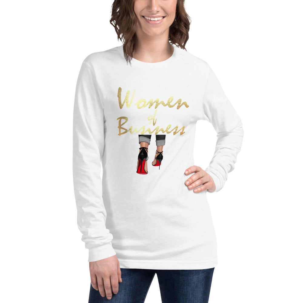 WOMAN OF BUSINESS Long Sleeve Tee - Fearless Confidence Coufeax™