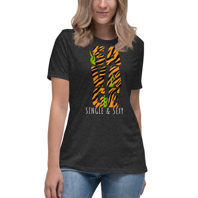 SAVAGE SINGLE & SEXY Women's Relaxed T-Shirt - Fearless Confidence Coufeax™