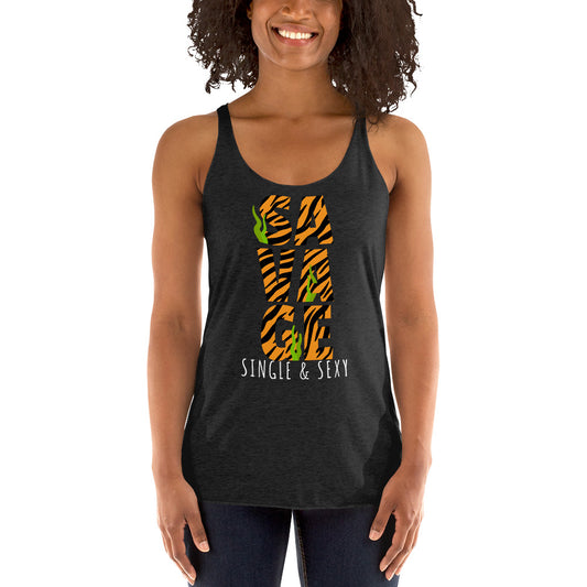 Savage single & sexy Women's Racerback Tank - Fearless Confidence Coufeax™