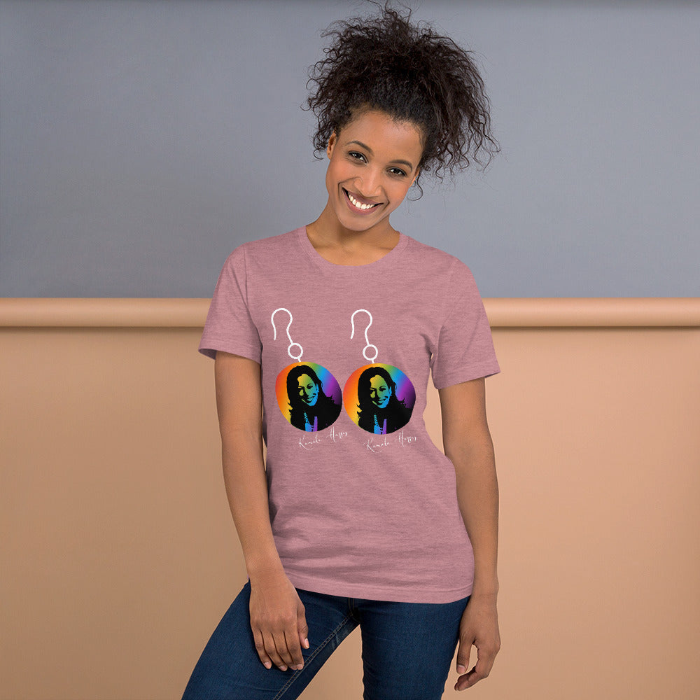 Kamala Harris EarringsT-Shirt - Fearless Confidence Coufeax™
