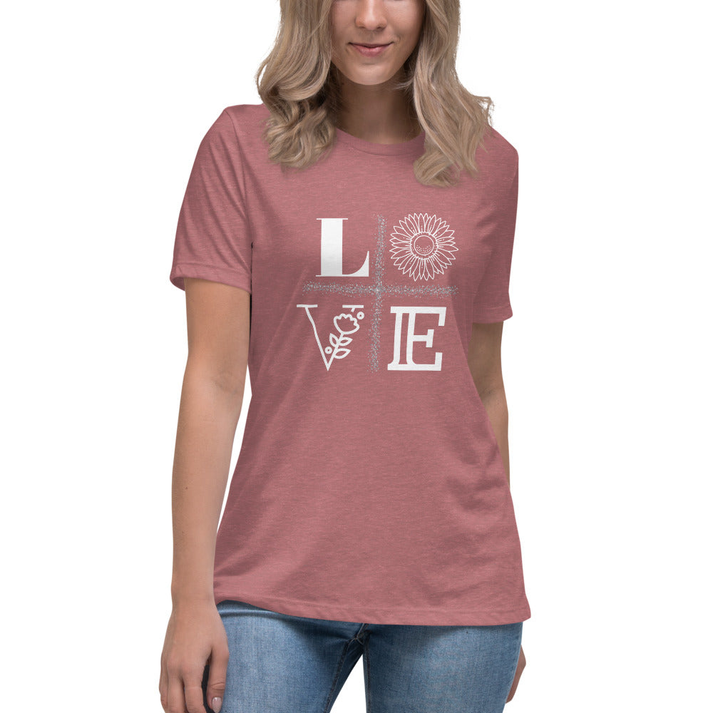 LOVE Women's Relaxed T-Shirt - Fearless Confidence Coufeax™