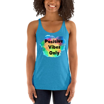 POSITIVE VIBES ONLY Women's Racerback Tank - Fearless Confidence Coufeax™