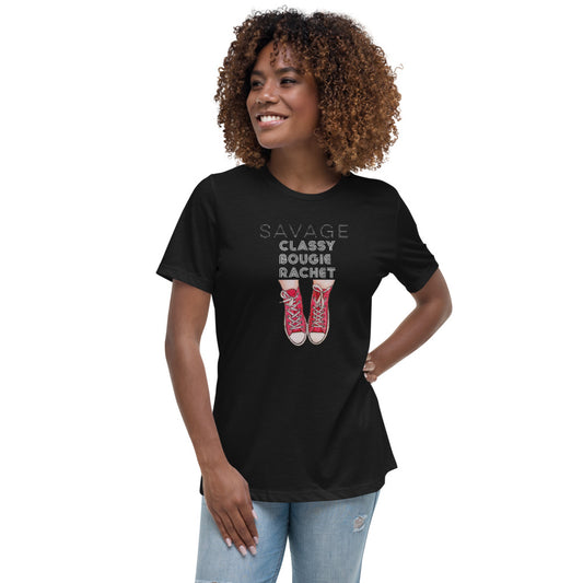 SAVAGE Women's Relaxed T-Shirt - Fearless Confidence Coufeax™