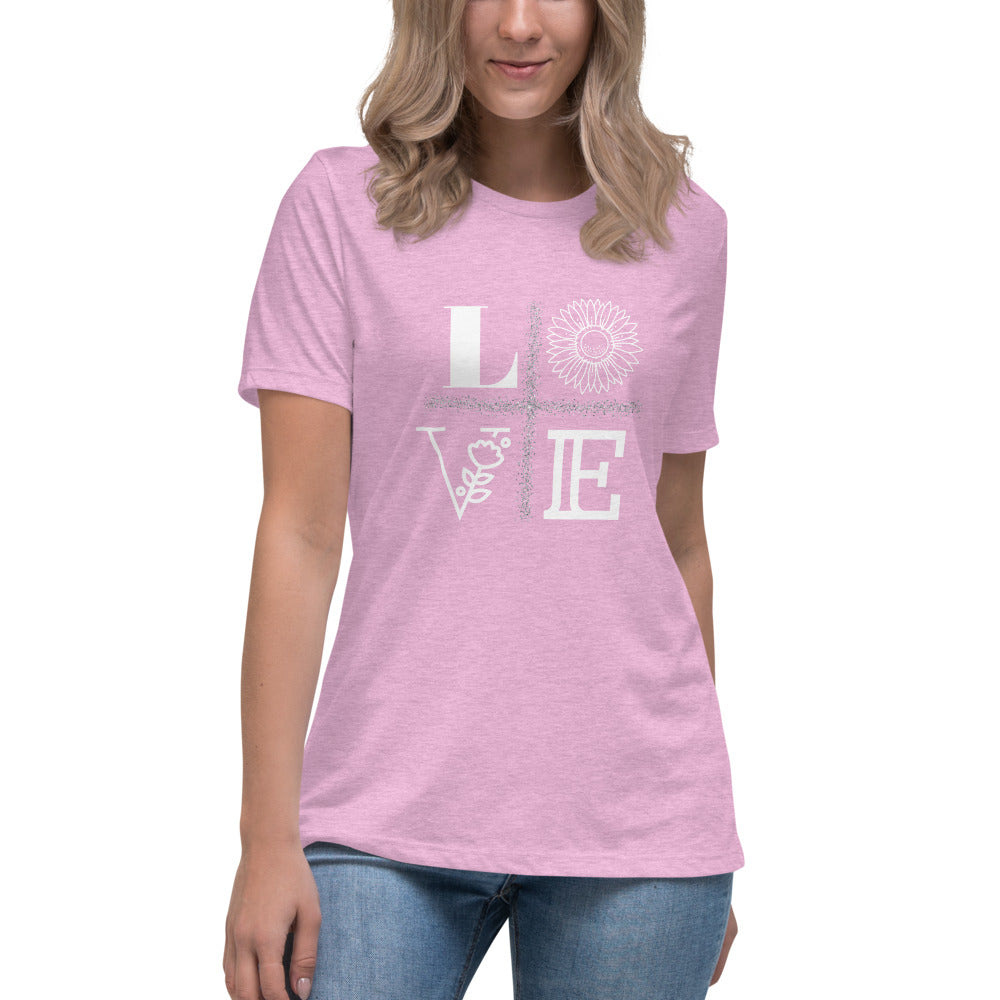 LOVE Women's Relaxed T-Shirt - Fearless Confidence Coufeax™