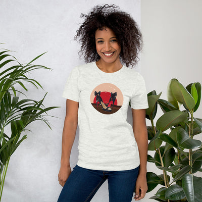 Bows & Red Bottoms Heels Sunset T-Shirt - Fearless Confidence Coufeax™
