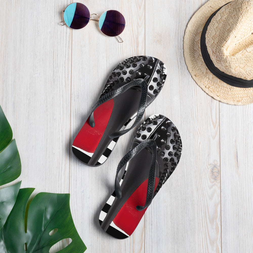 Red Bottoms Flip-Flops - Fearless Confidence Coufeax™