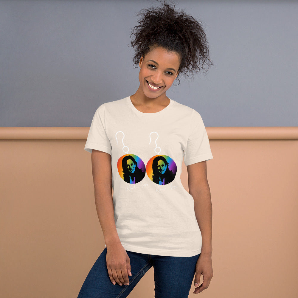 Kamala Harris EarringsT-Shirt - Fearless Confidence Coufeax™