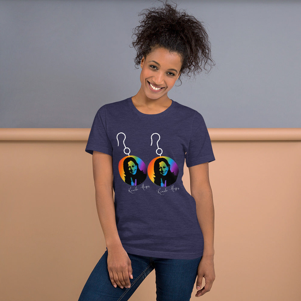 Kamala Harris EarringsT-Shirt - Fearless Confidence Coufeax™